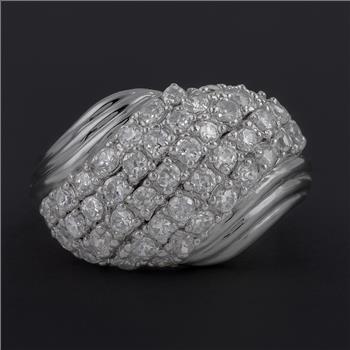 NO RESERVE 5.21 Ct Cubic Zirconia 925 Sterling Silver Ring