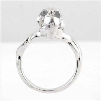 NO RESERVE 5.26 Ct Crystal 925 Sterling Silver Ring