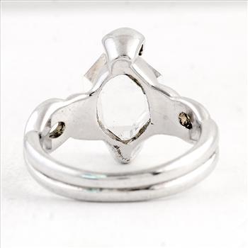 NO RESERVE 5.26 Ct Crystal 925 Sterling Silver Ring