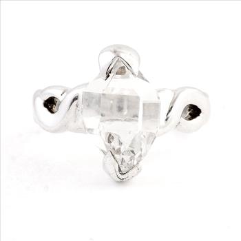 NO RESERVE 5.26 Ct Crystal 925 Sterling Silver Ring