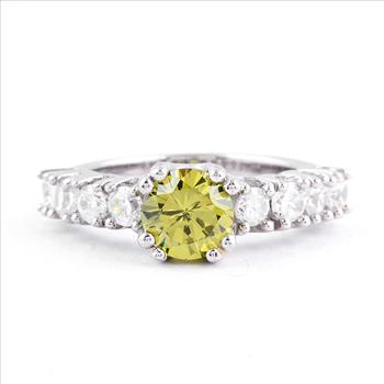 NO RESERVE 5.38 Ct Cubic Zirconia 925 Sterling Silver Ring
