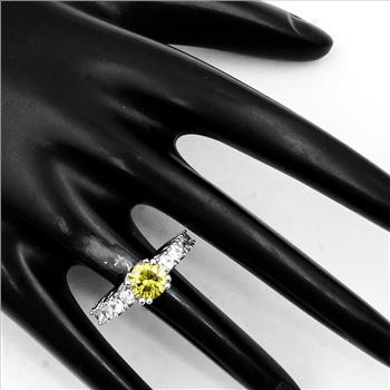 NO RESERVE 5.38 Ct Cubic Zirconia 925 Sterling Silver Ring