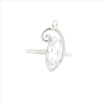 NO RESERVE 5.60 Ct Cubic Zirconia 925 Sterling Silver Ring