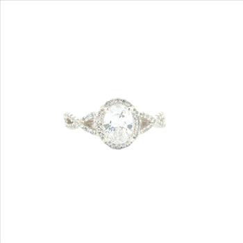 NO RESERVE 5.93 Ct Cubic Zirconia 925 Sterling Silver Ring