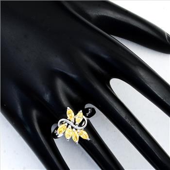 NO RESERVE 6.25 Ct Cubic Zirconia 925 Sterling Silver Ring