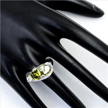 NO RESERVE 6.29 Ct Cubic Zirconia 925 Sterling Silver Ring