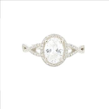 NO RESERVE 6.29 Ct Cubic Zirconia 925 Sterling Silver Ring