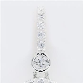 NO RESERVE 6.66 Ct Cushion Green Topaz, Cubic Zirconia 925 Sterling Silver Pendant