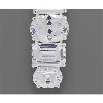 NO RESERVE 6.67 Ct Oval Cubic Zirconia 925 Sterling Silver Pendant