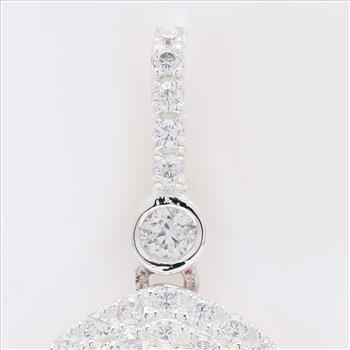 NO RESERVE 6.84 Ct Cushion Pink Topaz, Cubic Zirconia 925 Sterling Silver Pendant