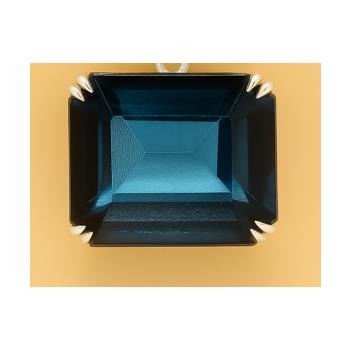 NO RESERVE 7.30 Ct Octagon Lbt Color Topaz, Citrine 925 Sterling Silver Pendant