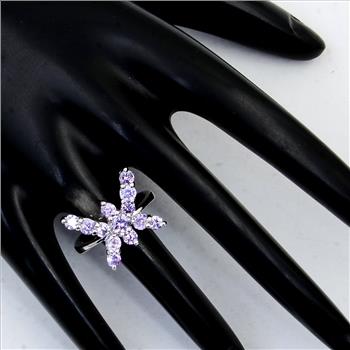 NO RESERVE 7.37 Ct Cubic Zirconia 925 Sterling Silver Ring
