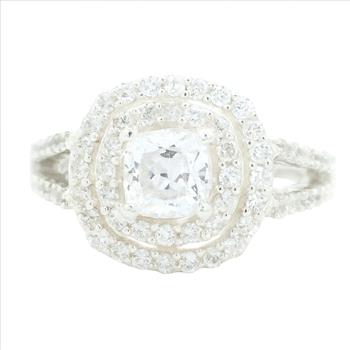 NO RESERVE 7.38 Ct Cubic Zirconia 925 Sterling Silver Ring