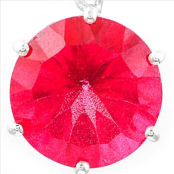 NO RESERVE 7.61 Ct Round Pink Topaz, White Zircon, 925 Sterling Silver Pendant