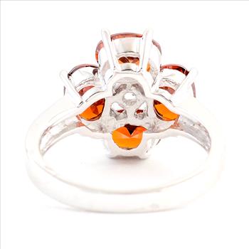 NO RESERVE 7.76 Ct Cubic Zirconia 925 Sterling Silver Ring