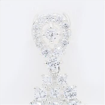 NO RESERVE 7.81 Ct Octagon Paraiba Topaz, Cubic Zirconia 925 Sterling Silver Pendant