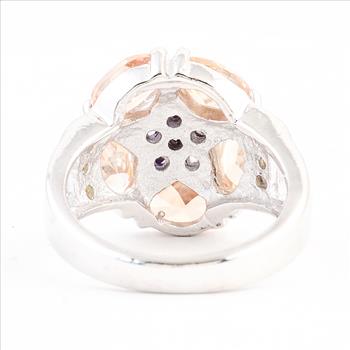 NO RESERVE 8.01 Ct Cubic Zirconia 925 Sterling Silver Ring