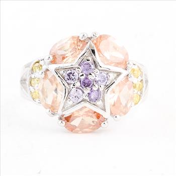 NO RESERVE 8.01 Ct Cubic Zirconia 925 Sterling Silver Ring