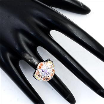 NO RESERVE 8.01 Ct Cubic Zirconia 925 Sterling Silver Ring