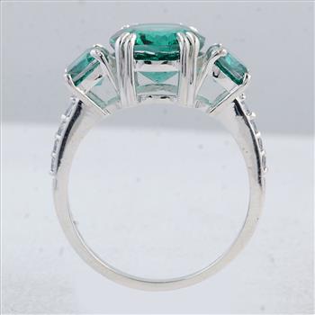 NO RESERVE 8.01 Ct Oval Green Topaz 925 Sterling Silver Ring