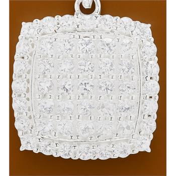 NO RESERVE 8.30 Ct Round Cubic Zirconia 925 Sterling Silver Pendant