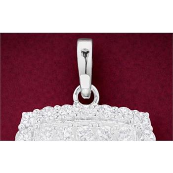 NO RESERVE 8.30 Ct Round Cubic Zirconia 925 Sterling Silver Pendant