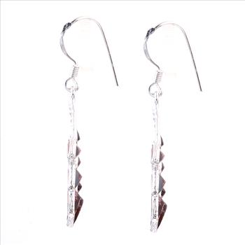 NO RESERVE 8.55 Ct Garnet 925 Sterling Silver Earrings