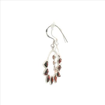 NO RESERVE 8.60 Ct Garnet 925 Sterling Silver Earrings