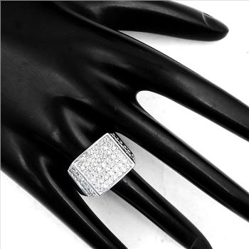 NO RESERVE 9.16 Ct Cubic Zirconia 925 Sterling Silver Ring