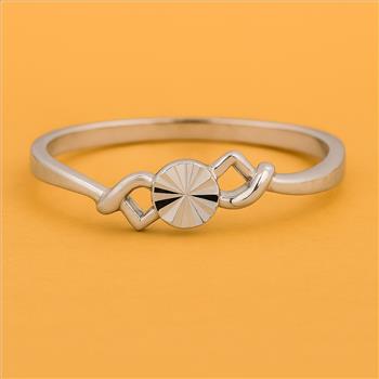 No Reserve 925 Sterling Silver 0.00 Ct Plain Ring 5 US Ring Size