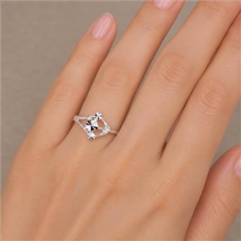 No Reserve 925 Sterling Silver 0.00 Ct Plain Ring 6 US Ring Size
