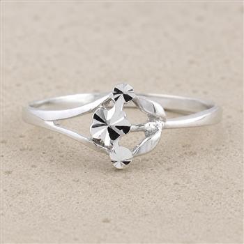 No Reserve 925 Sterling Silver 0.00 Ct Plain Ring 6 US Ring Size