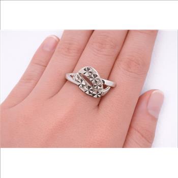 No Reserve 925 Sterling Silver 0.00 Ct Plain Ring 6 US Ring Size