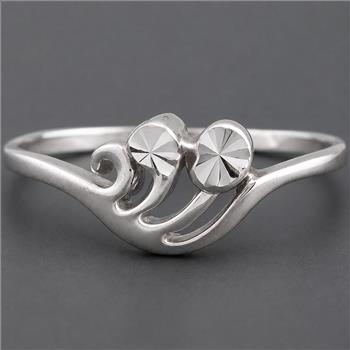 No Reserve 925 Sterling Silver  Plain Ring 6 US Ring Size