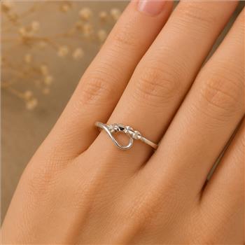 No Reserve 925 Sterling Silver 0.00 Ct Plain Ring 6.5 US Ring Size
