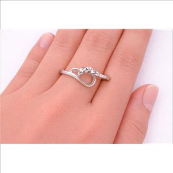 No Reserve 925 Sterling Silver 0.00 Ct Plain Ring 6.5 US Ring Size