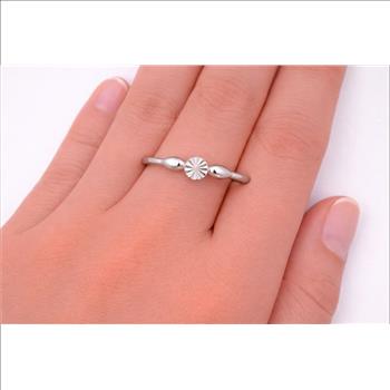 No Reserve 925 Sterling Silver 0.00 Ct Plain Ring 7 US Ring Size