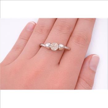 No Reserve 925 Sterling Silver 0.00 Ct Plain Ring 7 US Ring Size