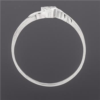 No Reserve 925 Sterling Silver 0.00 Ct Plain Ring 7 US Ring Size