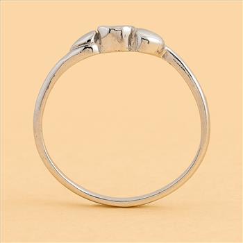 No Reserve 925 Sterling Silver 0.00 Ct Plain Ring 7 US Ring Size