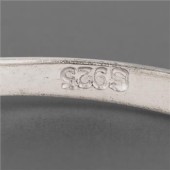 No Reserve 925 Sterling Silver 0.00 Ct Plain Ring 7 US Ring Size