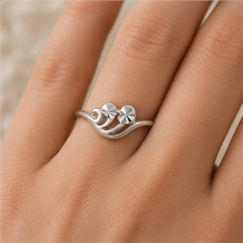 No Reserve 925 Sterling Silver 0.00 Ct Plain Ring 7 US Ring Size