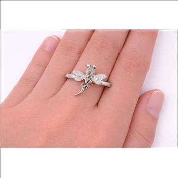 No Reserve 925 Sterling Silver 0.00 Ct Plain Ring 8 US Ring Size