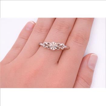 No Reserve 925 Sterling Silver 0.00 Ct Plain Ring 8 US Ring Size