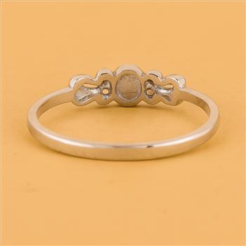 No Reserve 925 Sterling Silver 0.00 Ct Plain Ring 8 US Ring Size