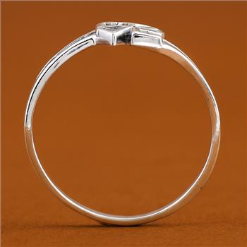 No Reserve 925 Sterling Silver 0.00 Ct Plain Ring
