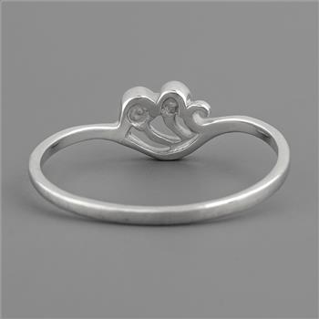 No Reserve 925 Sterling Silver 0.00 Ct Plain Ring