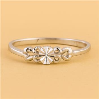 No Reserve 925 Sterling Silver 0.00 Ct Plain Ring