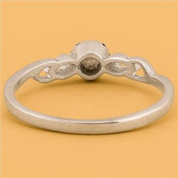 No Reserve 925 Sterling Silver 0.00 Ct Plain Ring