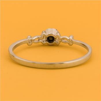 No Reserve 925 Sterling Silver 0.00 Ct Plain Ring